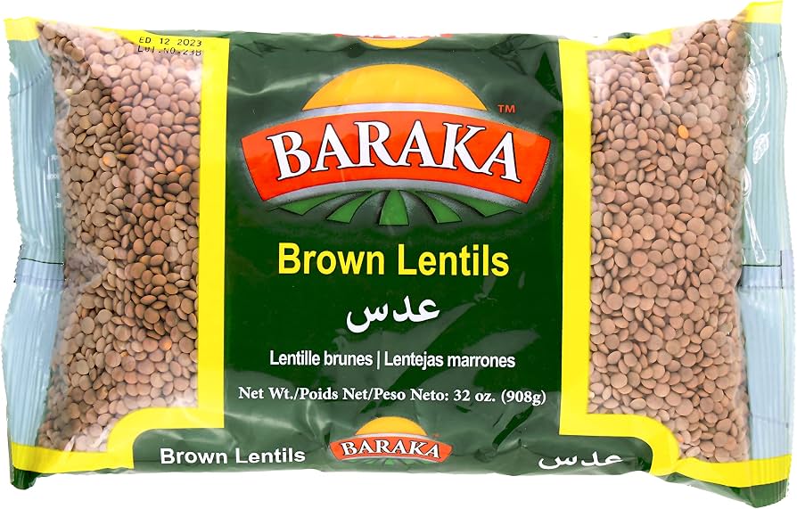 Baraka Brown Lentils, 908g