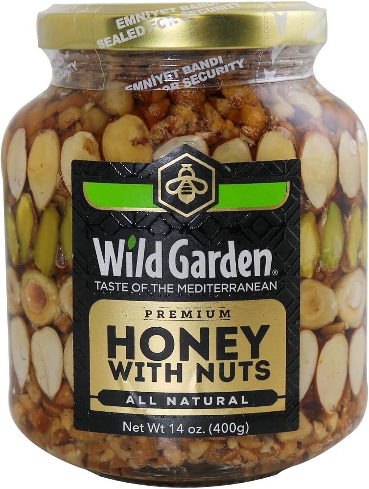 Honey with Nuts, Wild Garden (14 oz, 400g)
