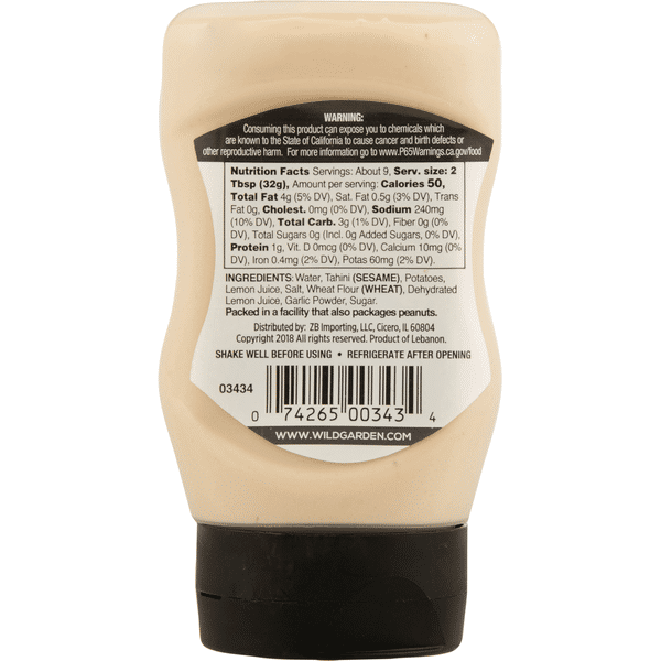 Wild Garden Traditional Tahini Sauce & Dressing 9.9oz